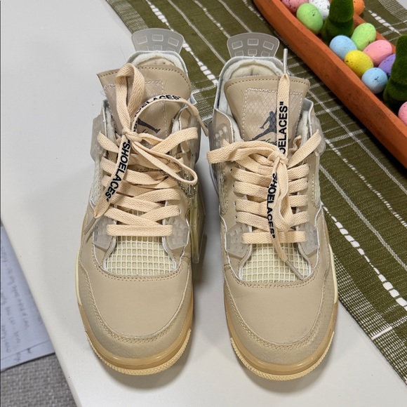 Off white 4 Jordan sail Sneakers - Picture 3 of 9